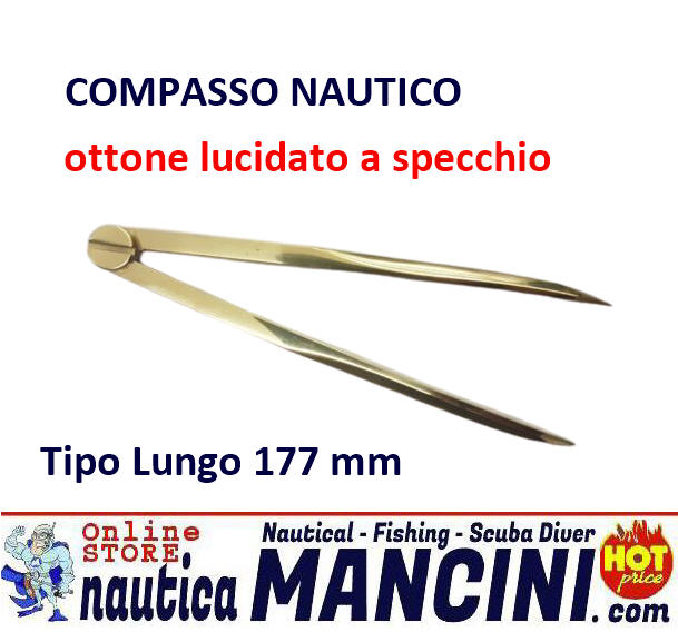 Compasso Nautico 177 mm in Ottone Lucido [025-0266] - €22.70 : Nautica  Mancini, Pesca e Sub, Prezzi Stock by Ipernautica