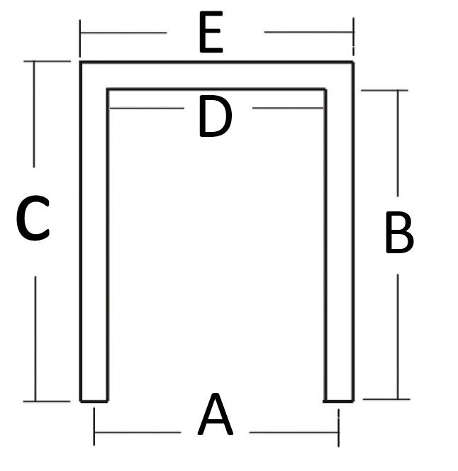 Staffa di Fissaggio ad "U" per Rullo Centrale Fisso o Basculante Tubo Ø 60 mm lunghezza 160mm