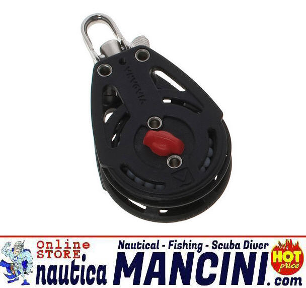 Bozzello WINCH Ø 10 mm 1 Puleggia con Rotazione a destra