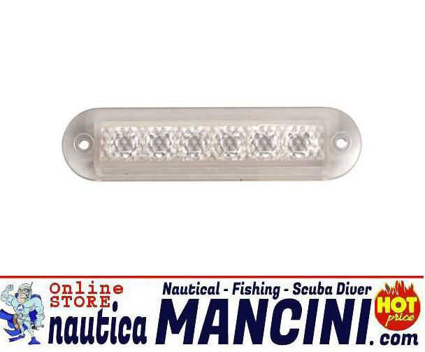 Luce di Cortesia 6 LED Bianco Freddo 100x25MM