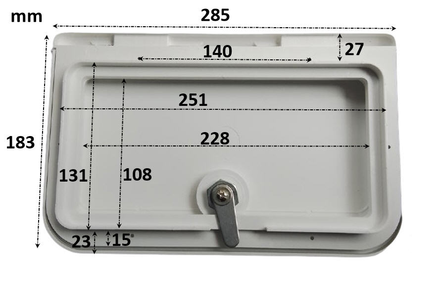 Portello Ispezione a Filo 285X183 mm (228x108 interno) con Chiave