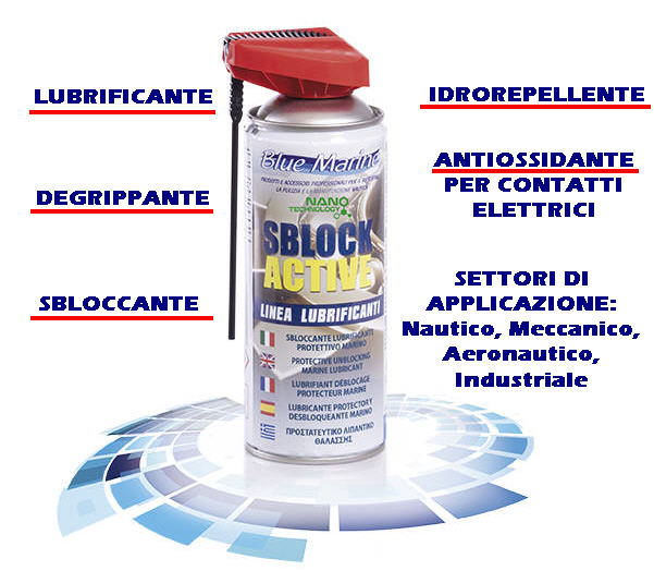 Spray SBLOCK ACTIVE 400 ml - Sbloccante Lubrificante Protettivo Marino