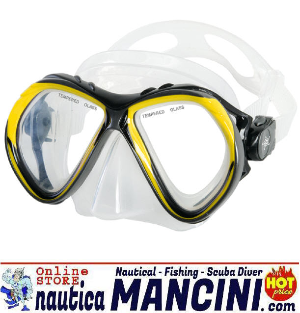 Maschera Adulto VANITY Silicone Trasparente Gialla