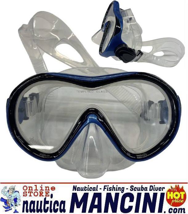 Maschera Adulto KRONOS LIGHT Silicone Trasparente Blu