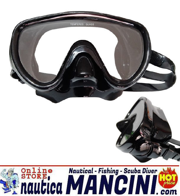 Maschera Adulto DOLPHIN Silicone Nero