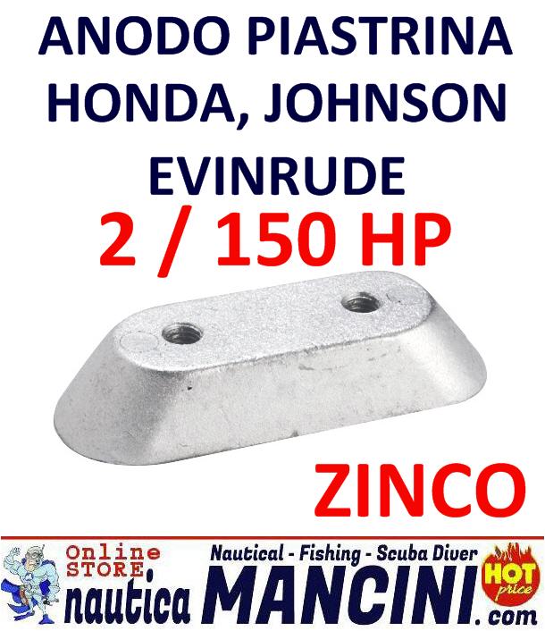 Anodo Zinco a Piastra per OMC/Johnson Evinrude/Honda da 2 a 150 HP