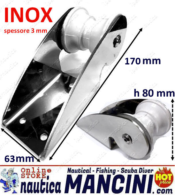 Musone di Prua Inox 170x63xH80 mm