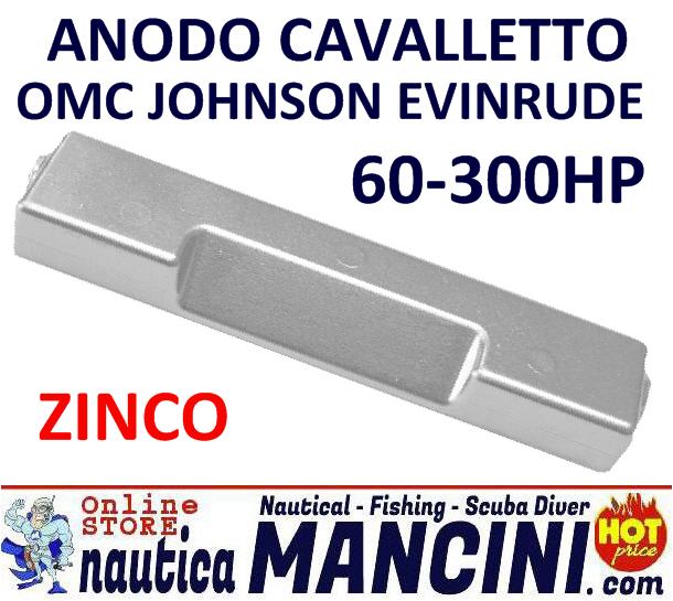 Anodo Zinco a Cavalletto Barra per OMC/Johnson/Evinrude 60/300 HP