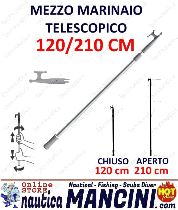 Mezzo Marinaio Telescopico 120/210 cm [100-0391] - €14.90 : Nautica  Mancini, Pesca e Sub, Prezzi Stock by Ipernautica