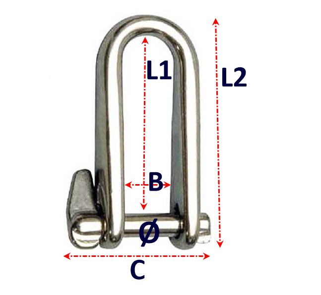 Grillo Inox a Scatto 13x38mm Ø 5 mm