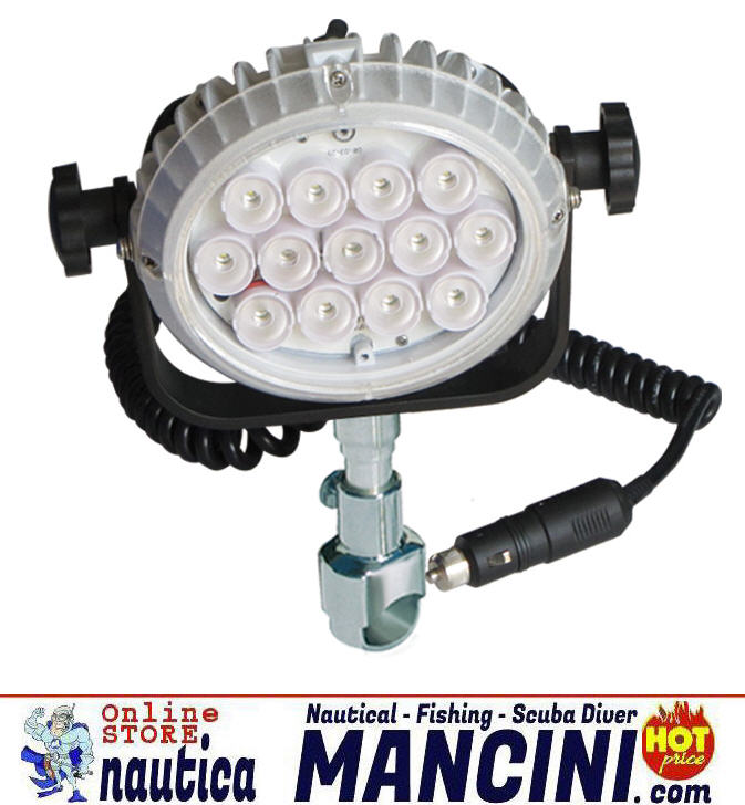 Faro di Profondità 12V 600 mt 13 LED per Pulpiti Ø 22/25