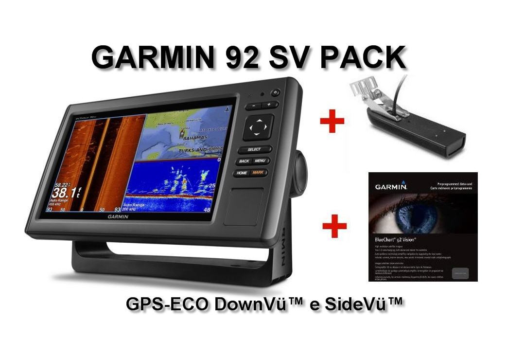 GPS-ECO GARMIN EchoMAP 92SV 9" - OFFERTA PACK - con Trasduttore GT41-TM + Cartografia G2 Vision